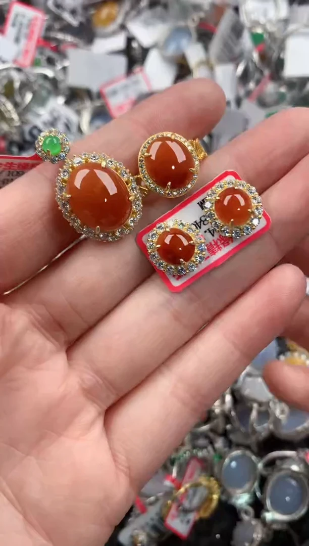 银S925镶嵌戒指翡翠555                  3