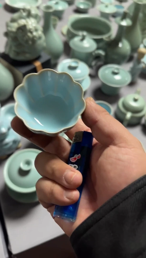 汝瓷平顶山汝瓷产品   天青花口