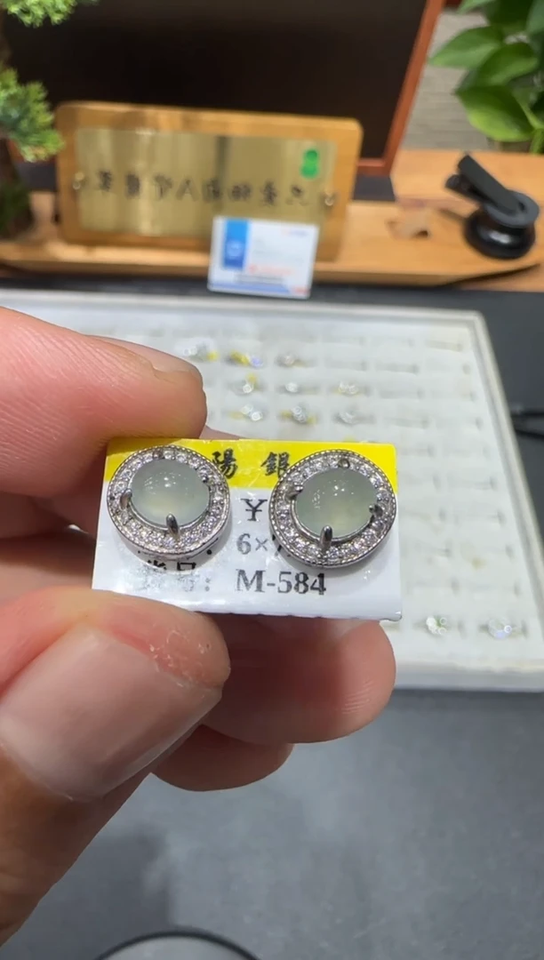 银S925镶嵌挂件翡翠甜*A货翡翠多样性孤品