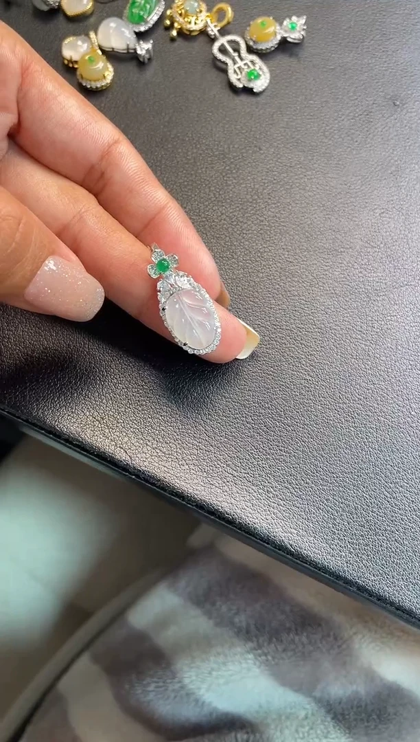 吊坠(不含链)银S925镶嵌翡翠ƪ****.1