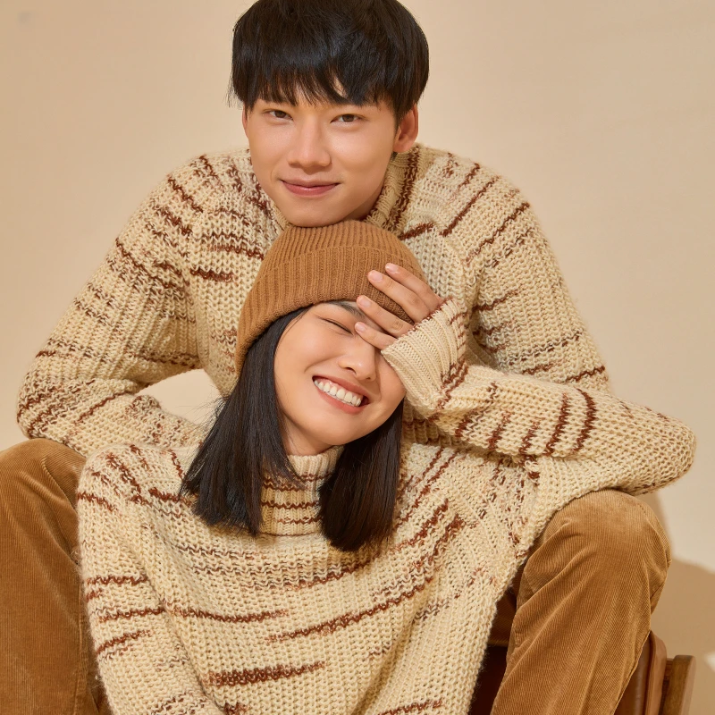 【甘】【好货】新款男士时尚宽松圆领套头针织衫毛衣8050127