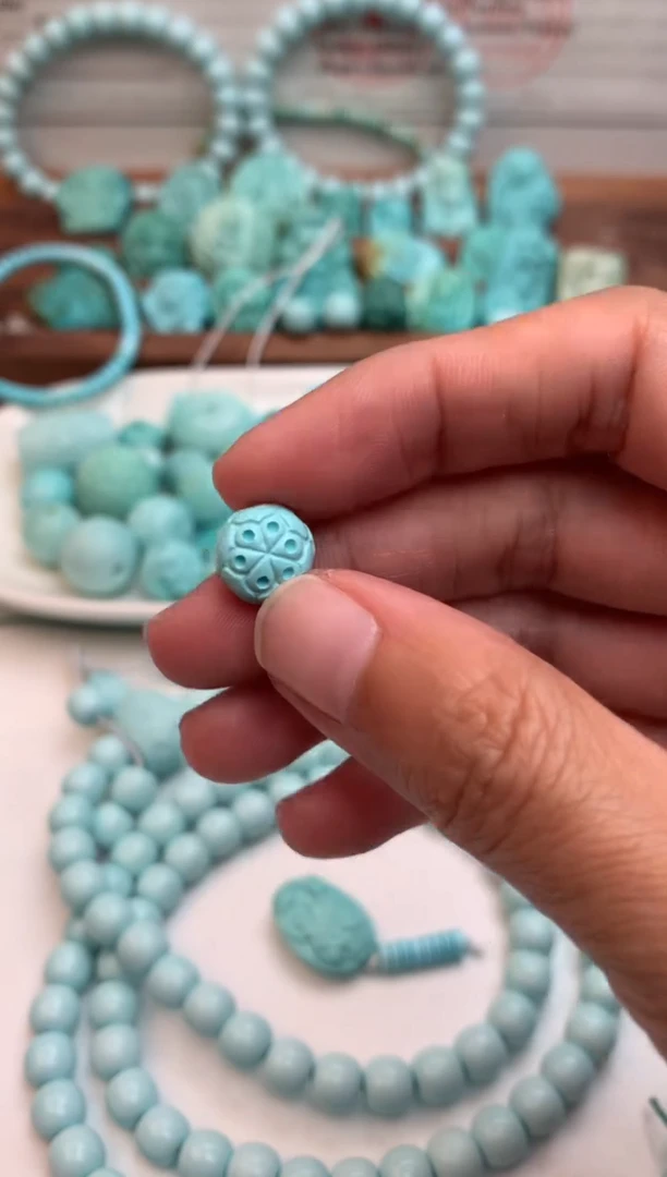 未镶嵌绿松石莲花X****吧配珠