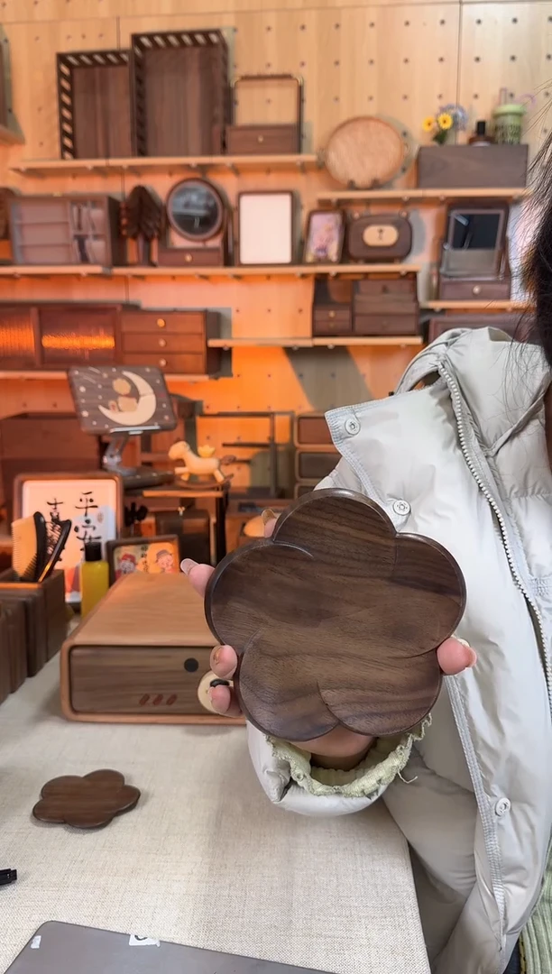 木北美黑胡桃小号梅花壶承