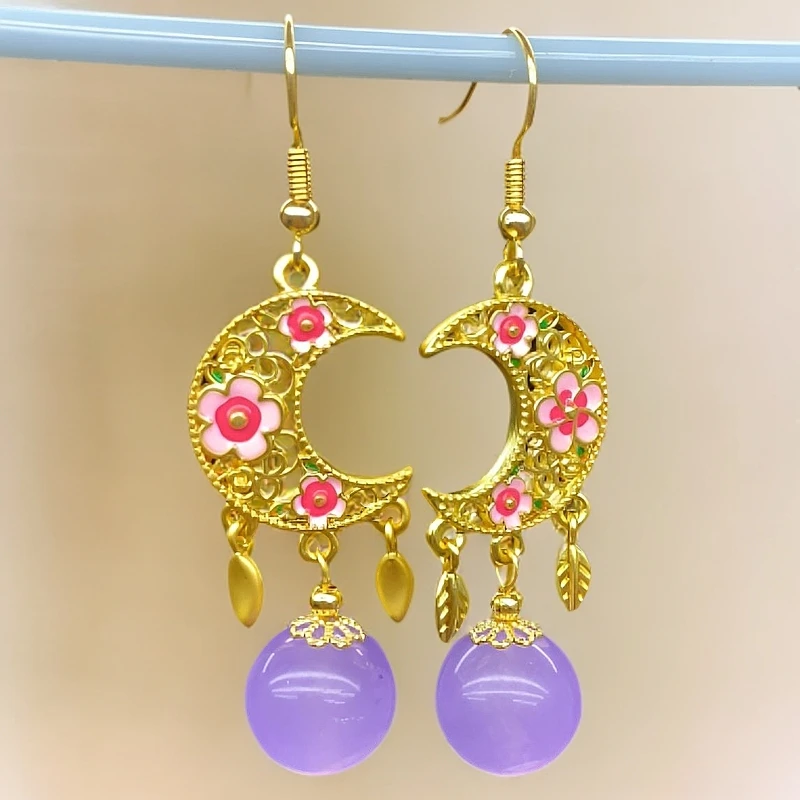 原创款玉髓玛瑙耳饰 大气夸张耳环400