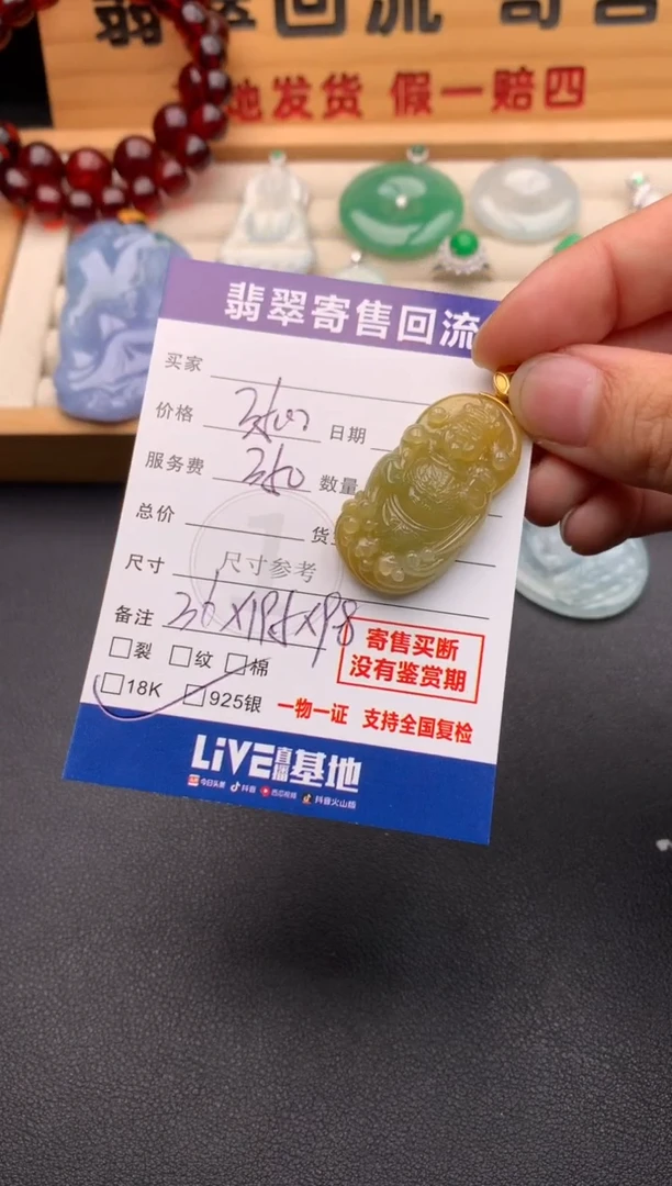 颈饰18K金镶嵌翡翠10146316