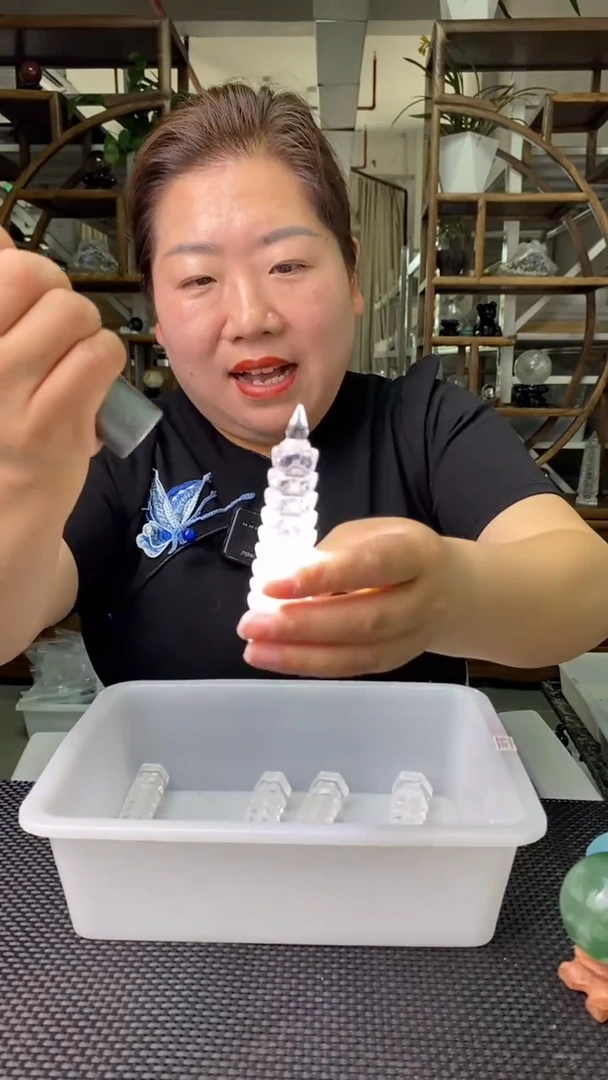 文昌塔未镶嵌水晶白水晶文昌塔D759多样性发其一80+