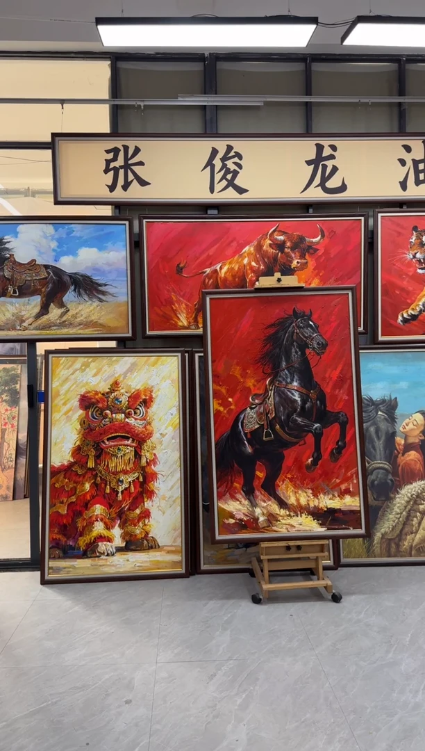 油画态*程【张俊龙】水月差价办公室客厅茶室客厅挂画油画版画