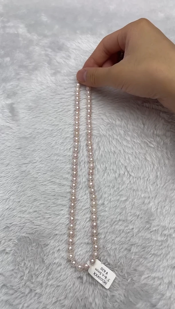 项链银S925镶嵌海水珍珠AK6-6.5mm