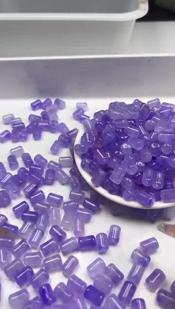 未镶嵌颈饰碧玺w1737紫碧玺管珠12*8mm*10颗