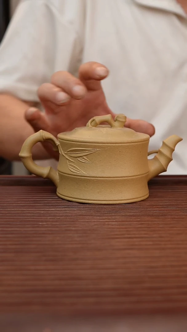 茶杯本山绿泥本绿竹段微微暇