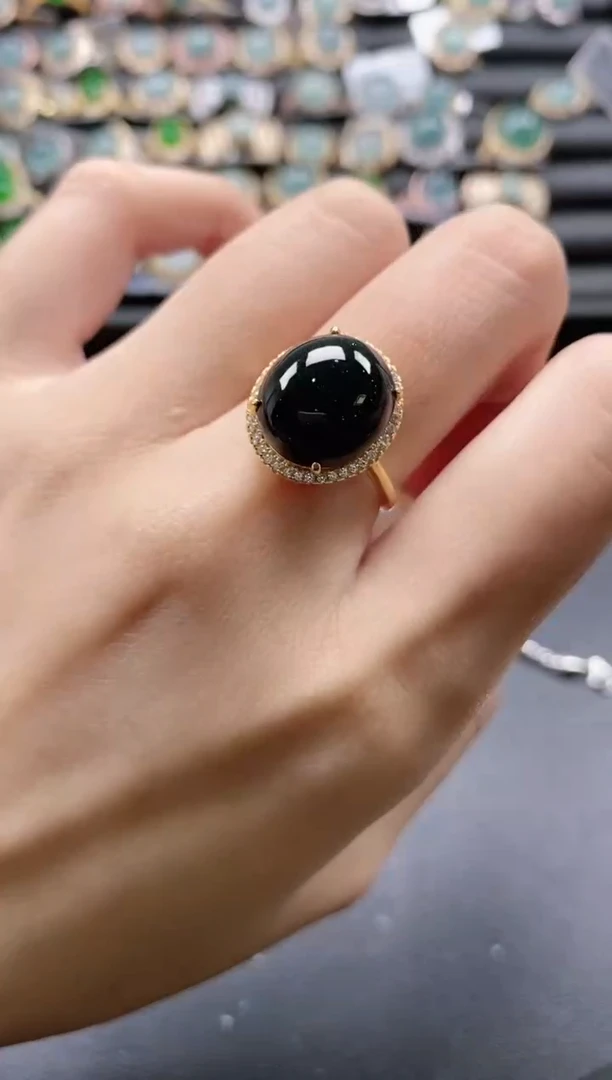 【闪购商品】翡翠戒指银S925镶嵌51151