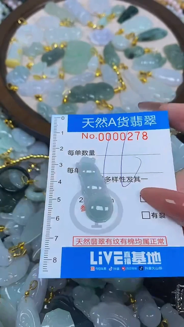颈饰未镶嵌翡翠净货挂件-0278