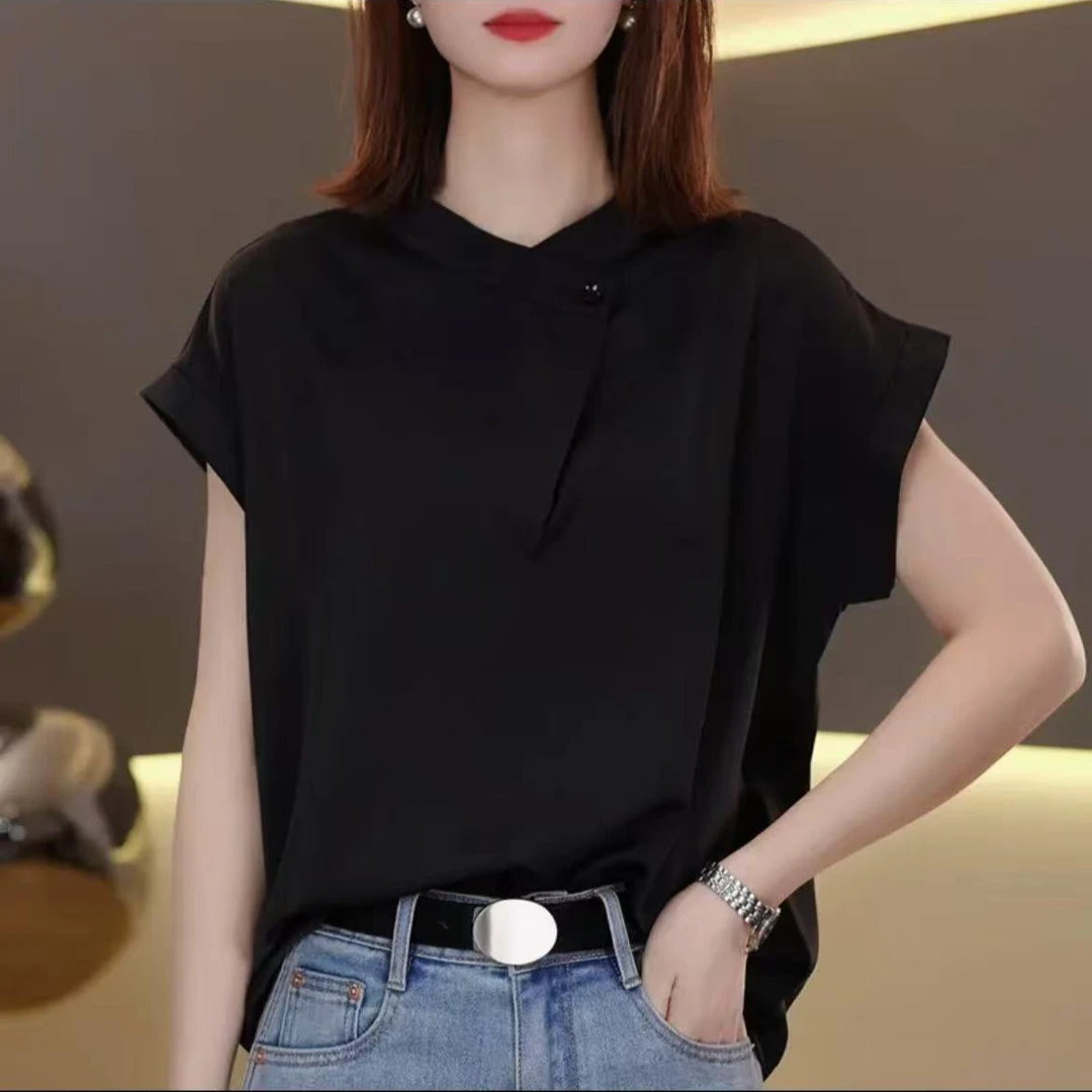 （夏季新品）气质百搭短袖T恤女2025新款小衫