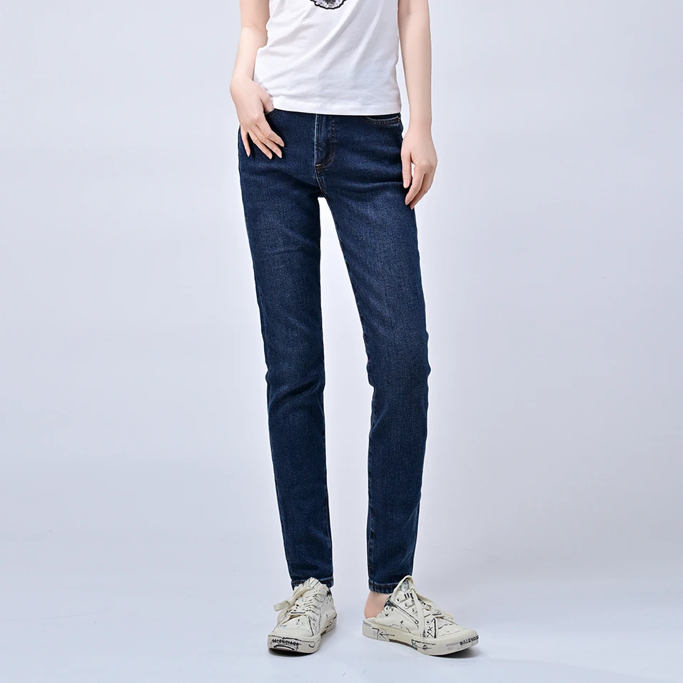LUNAR NOSTALGIA25款高腰弹力修身显瘦小脚锥腿牛仔裤女铅笔裤