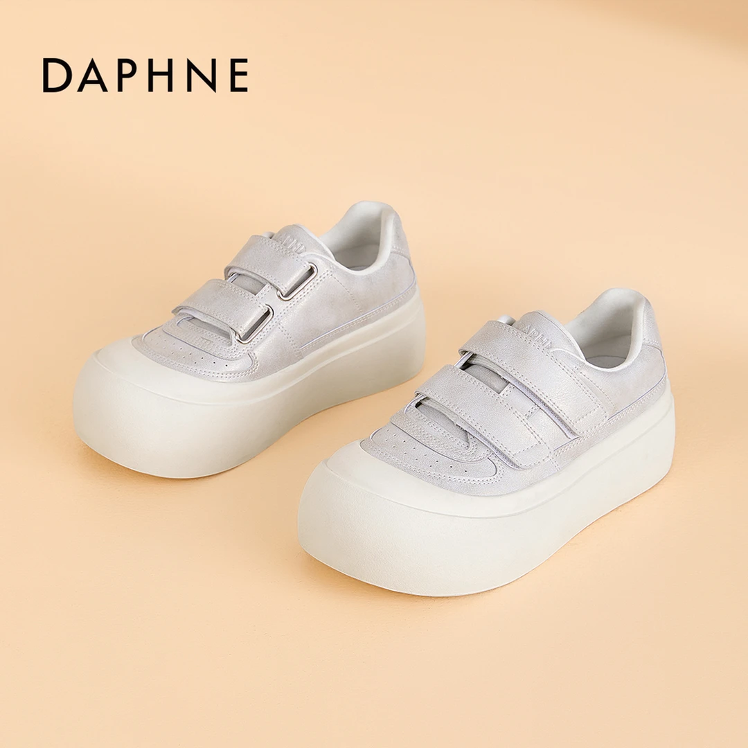 达芙妮上班软底板鞋女2025新款潮流魔术贴丑萌大头鞋运动休闲鞋S