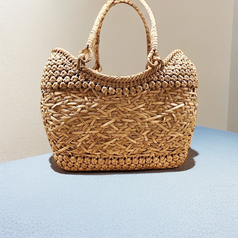 葡萄曜「福建非遗手工藤编包」元宝手提斜挎包