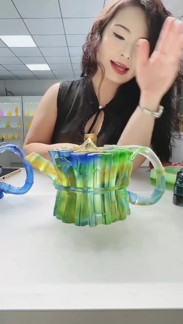 手工艺品琉璃古法琉璃虚怀若谷