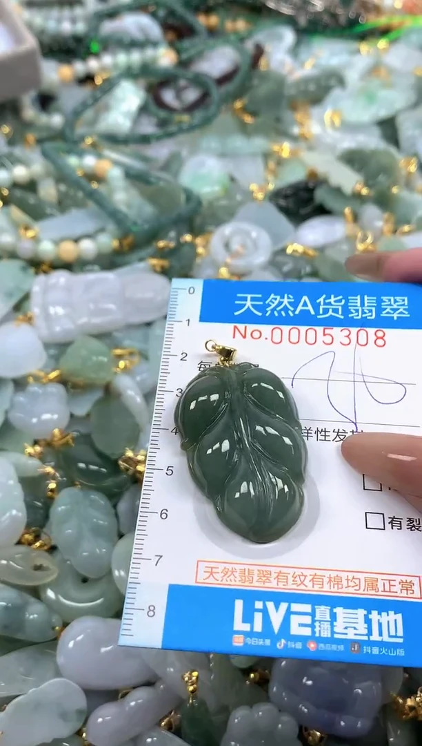 颈饰未镶嵌翡翠净货挂件-5308