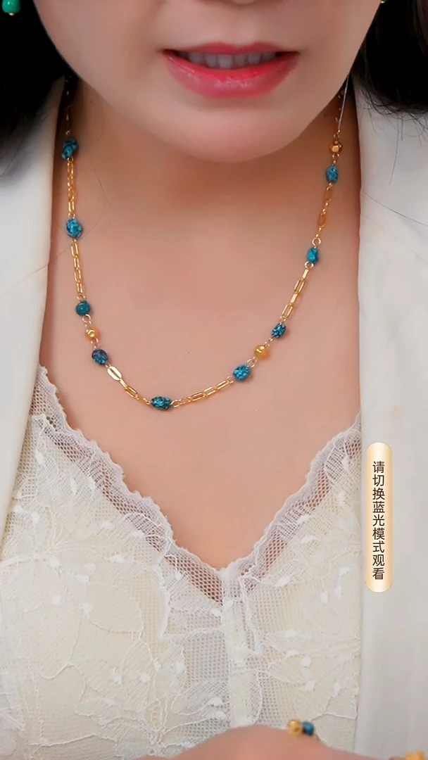 未镶嵌绿松石项链多样性发一
