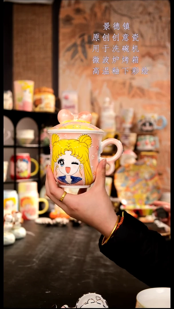 摆件陶旺的可以陶瓷手工手绘设计师款