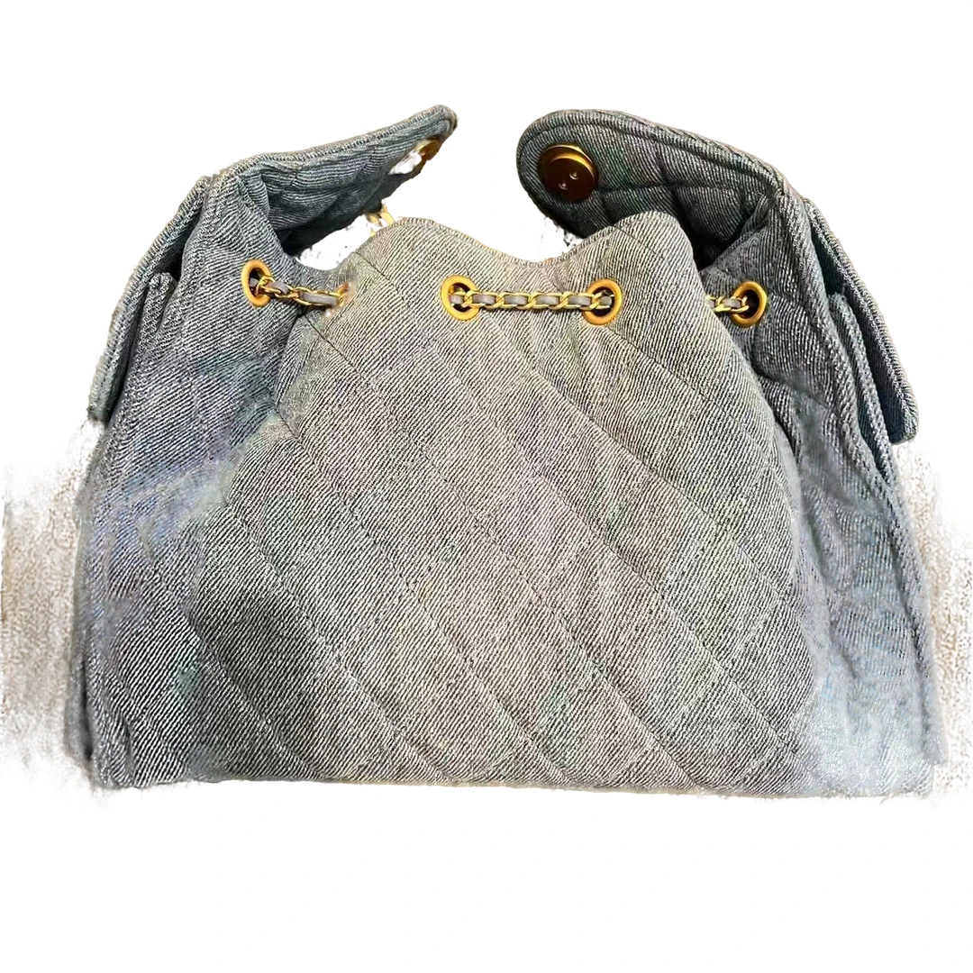 COCO DICV2025新款高端定制时尚女包大耳朵牛仔蓝色26cm80339霄