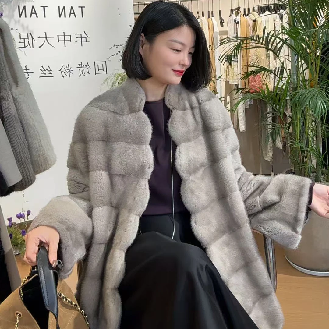 TANTAN 百搭显瘦气质宽松水貂外套2740