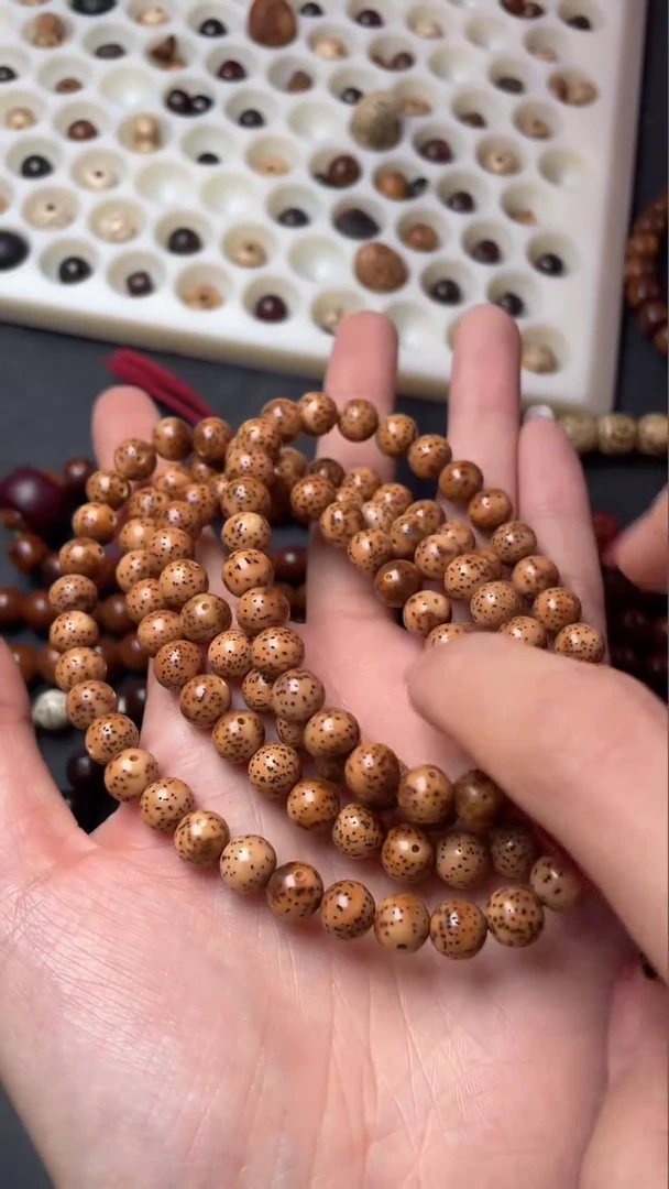 【闪购商品】星月菩提吊坠精工级浅珀金正圆8长串