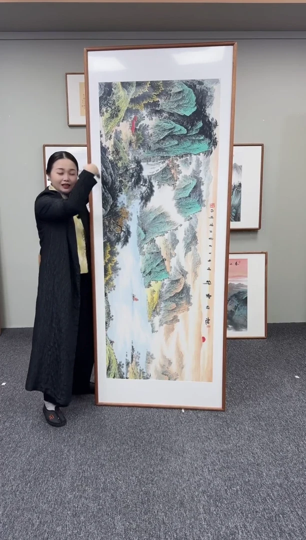 国画旭日东升210*80