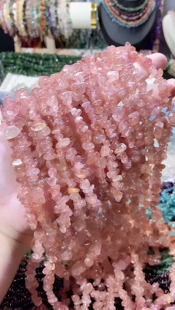 未镶嵌珠宝半成品水晶草莓晶