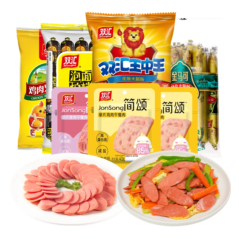【甄选】双汇王中王金马可泡面拍档鸡肉火腿肠鸡蛋棒简颂组合装