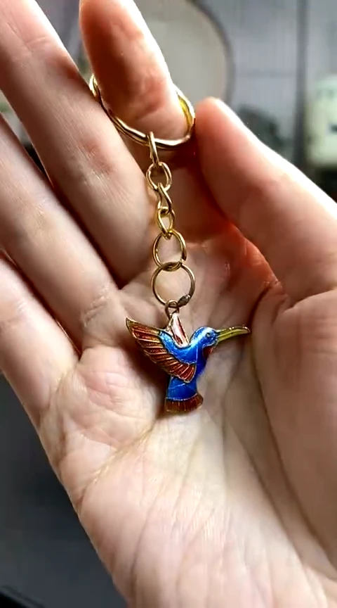 【闪购商品】非遗技艺 景泰蓝钥匙扣飞鸟