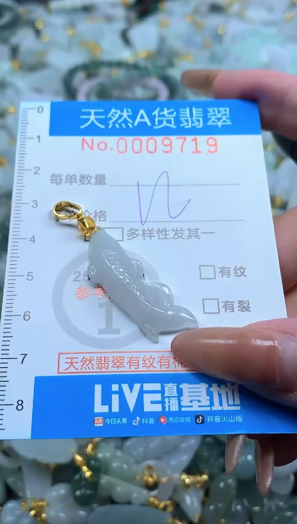 颈饰未镶嵌翡翠净货挂件-9719