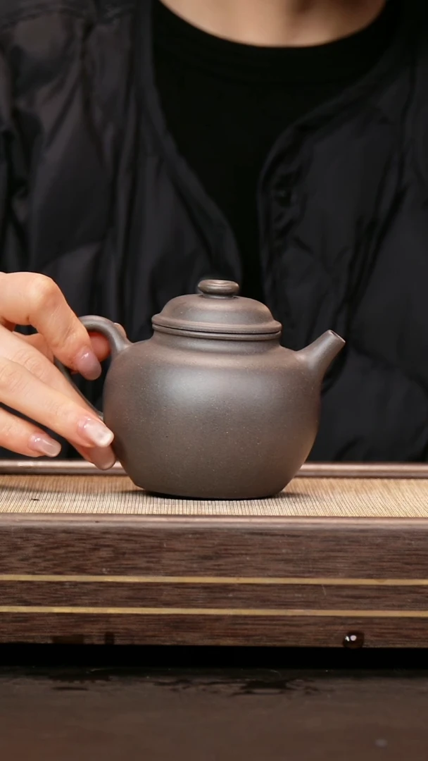 茶壶紫砂青灰料 大彬圈钮260cc