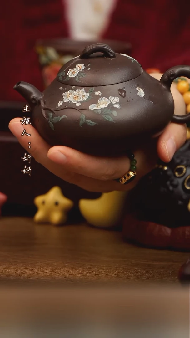 茶壶紫砂梨花落 天青