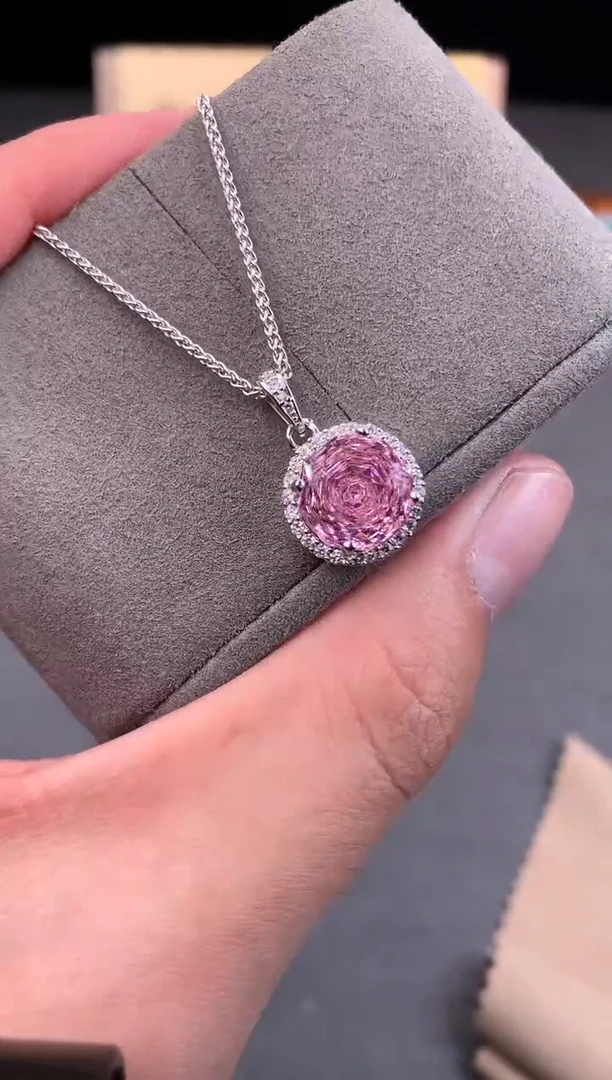 颈饰银S925镶嵌碧玺3333