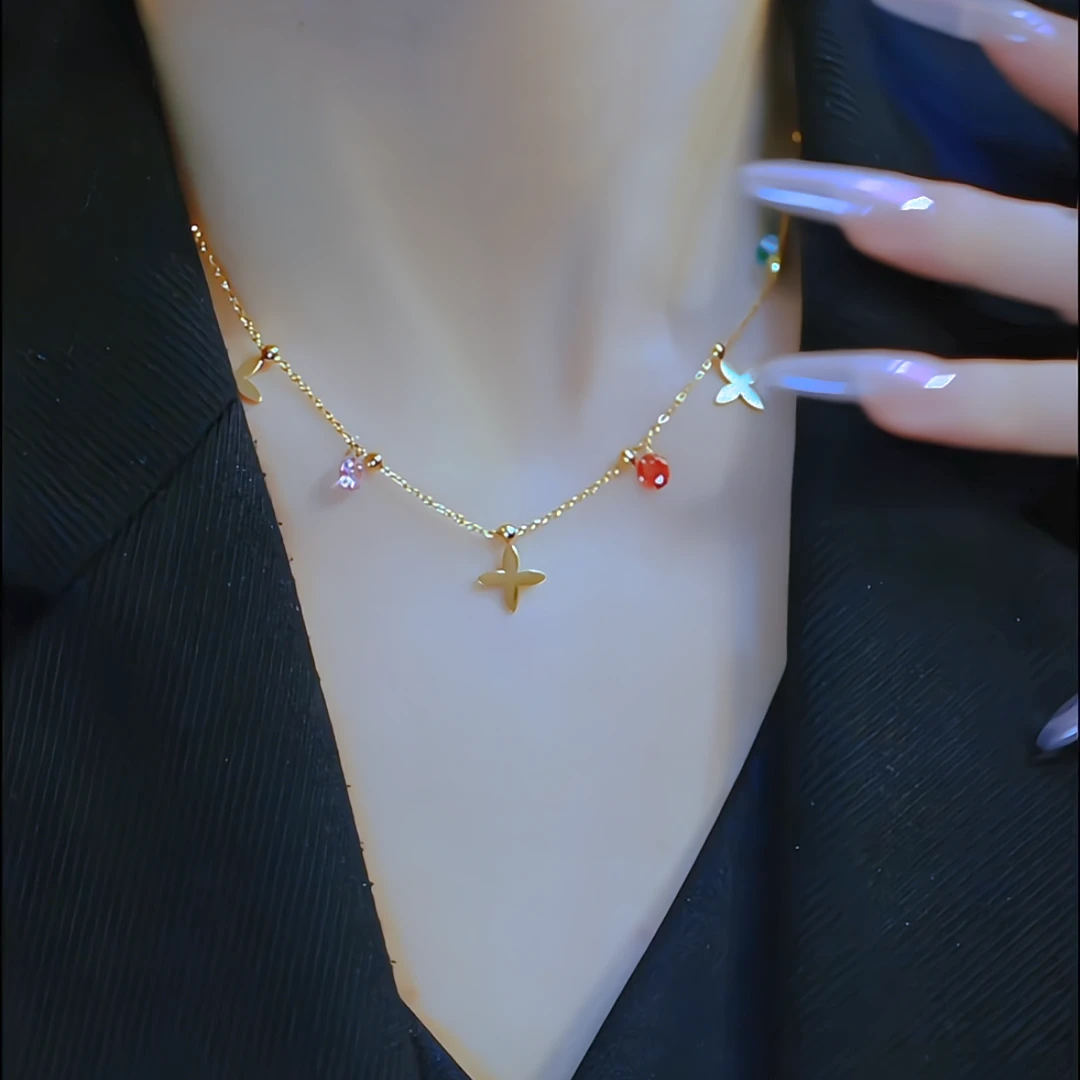 钛钢项链 2025春夏新款气质百搭锁骨链【十字星】轻奢设计感项链女