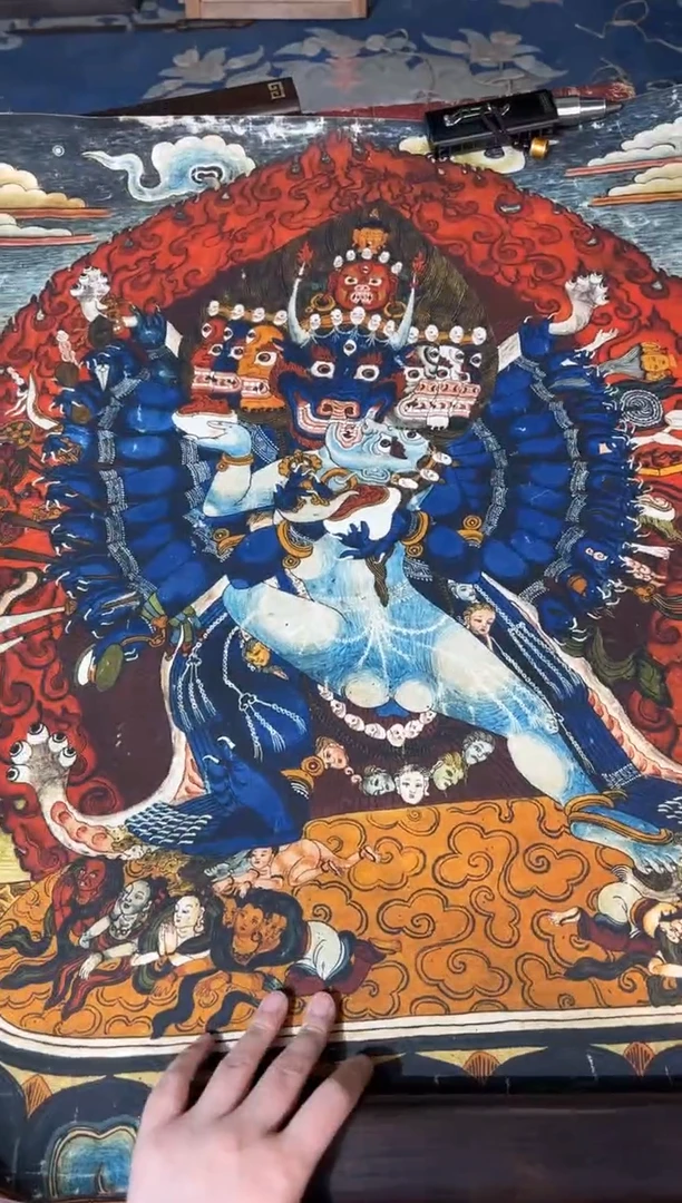 卷轴画龙妹的唐卡tk16