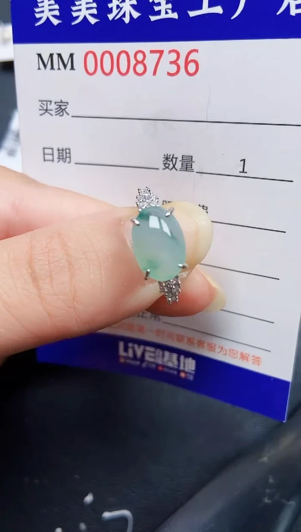 翡翠银S925镶嵌颈饰8736