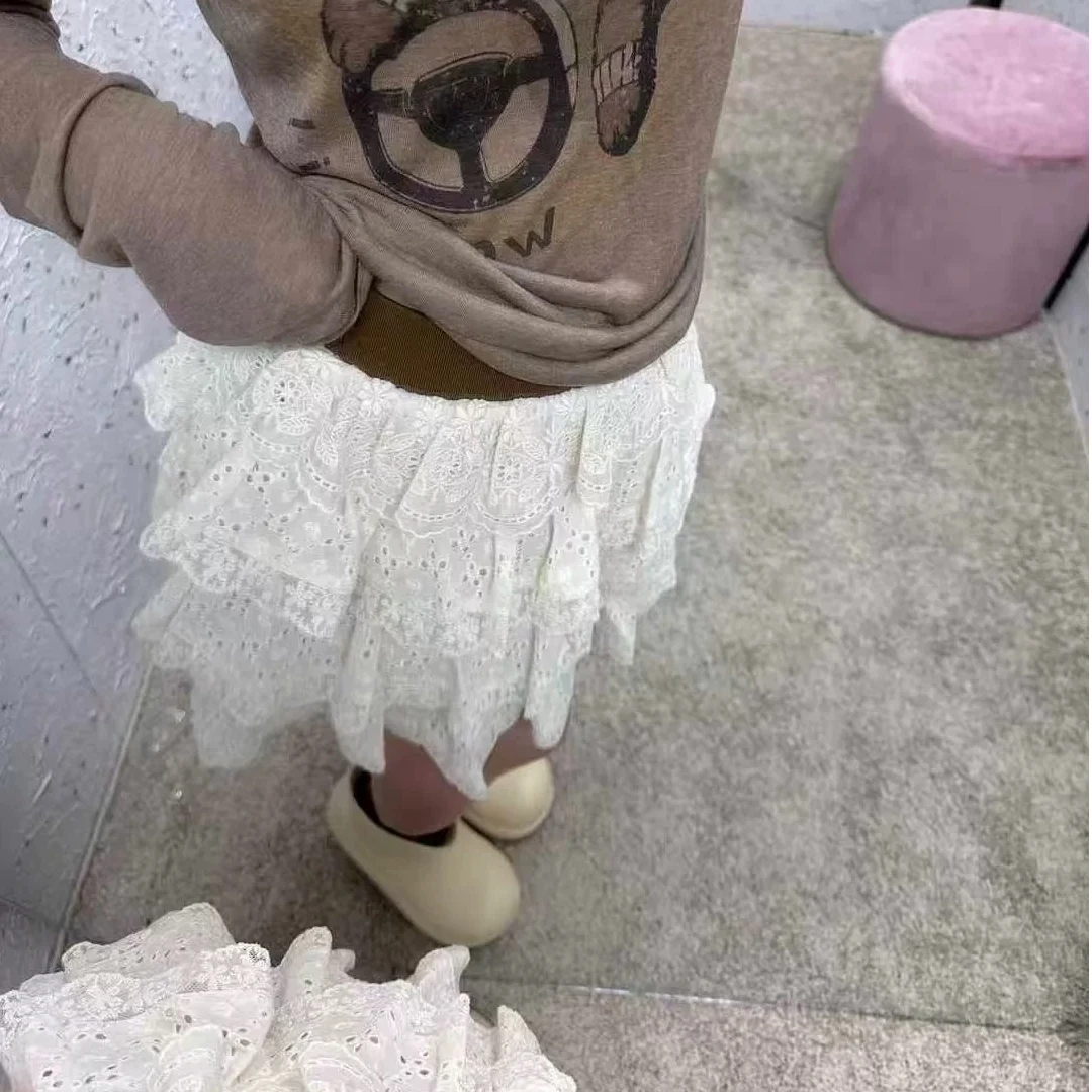 【SKC女装】韩国东大门正品 半身裙裤镂空蛋糕裙蕾丝高腰百搭显瘦