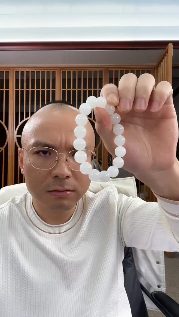 未镶嵌手串和田玉卡12新疆黑山 圆珠 多样性发一