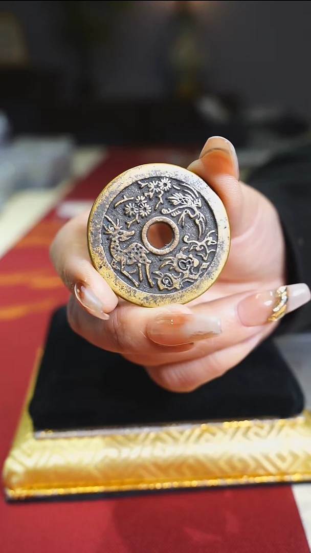 【闪购商品】纯银金玉满堂长命富贵3.8cm/2223