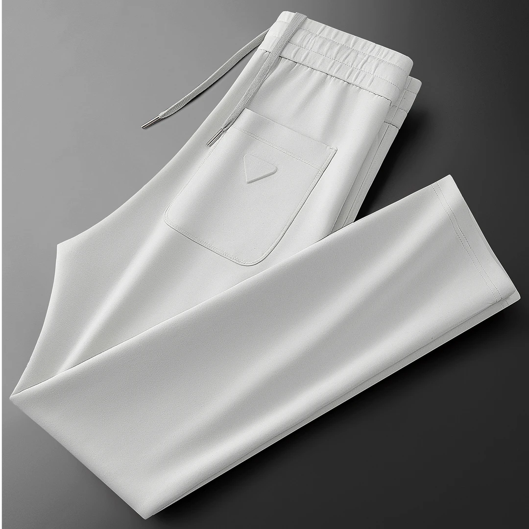 2025秋冬高奢莫代尔运动裤意式云感空气层男士纯色直筒卫裤休闲裤