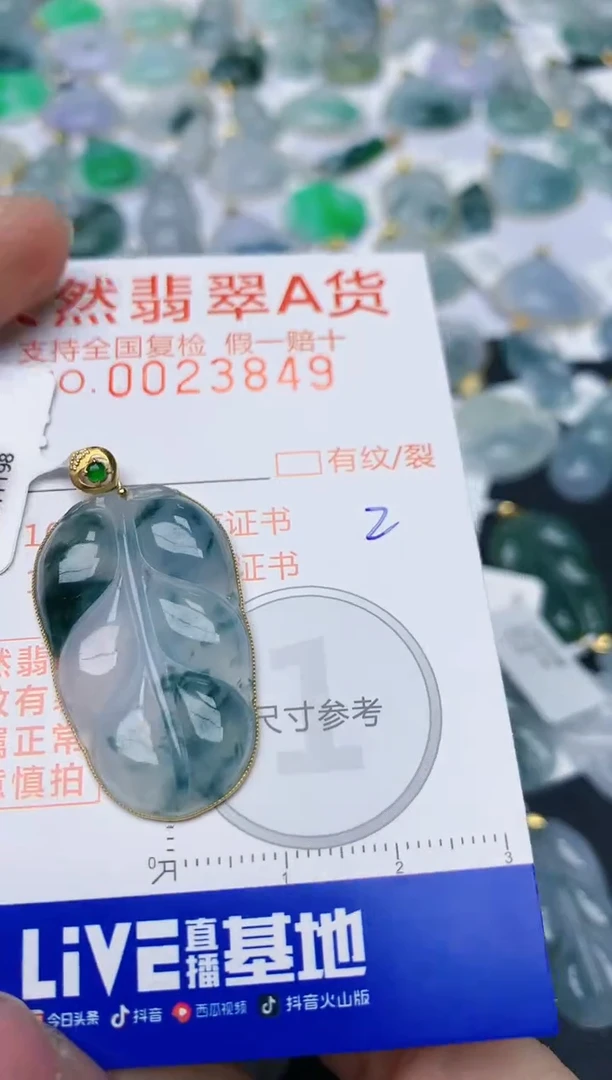 【闪购商品】翡翠颈饰18K金镶嵌天然翡翠A货    2