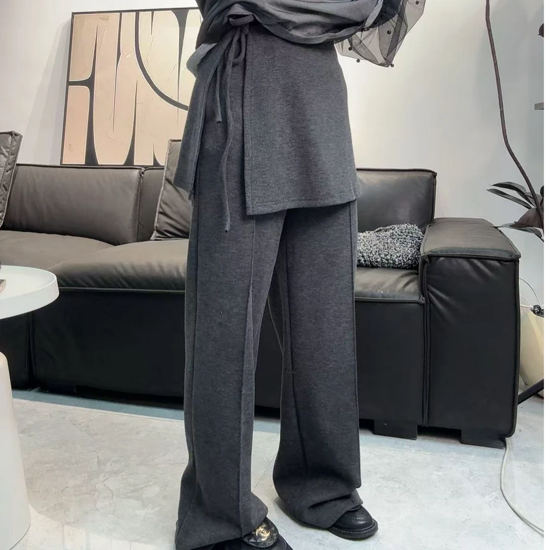 《赵小姐推荐》叠穿羊绒休闲裤