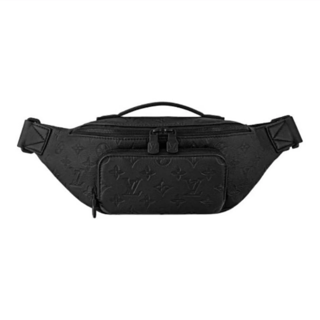 99新 LouisVuitton/路易威登 Rush Bumbag 新款全皮压纹胸包腰包