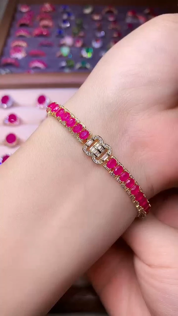 【闪购商品】红宝石手链银S925镶嵌000000