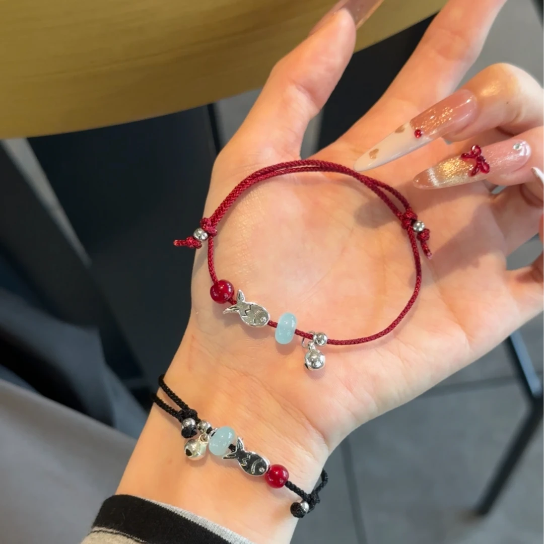 合金树脂手链 新版【鱼跃龙门】上岸锦鲤极细手绳金榜题名考试礼物