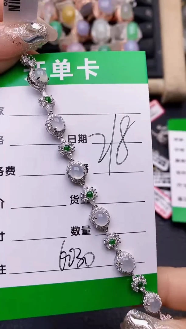 【闪购商品】翡翠戒指银S925镶嵌6030