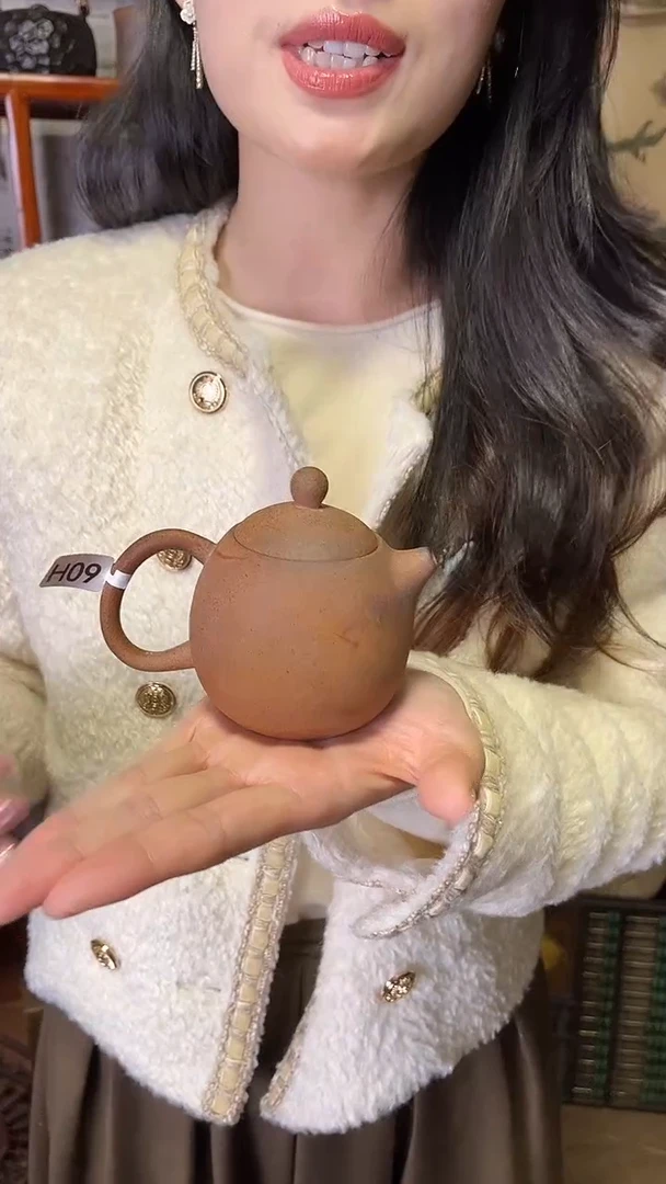 【闪购商品】H09原矿龙蛋磨砂感老岩泥茶壶