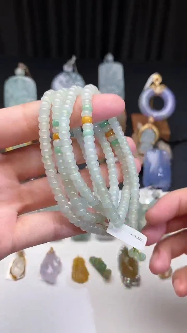 翡翠未镶嵌颈饰珠串